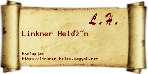 Linkner Helén névjegykártya